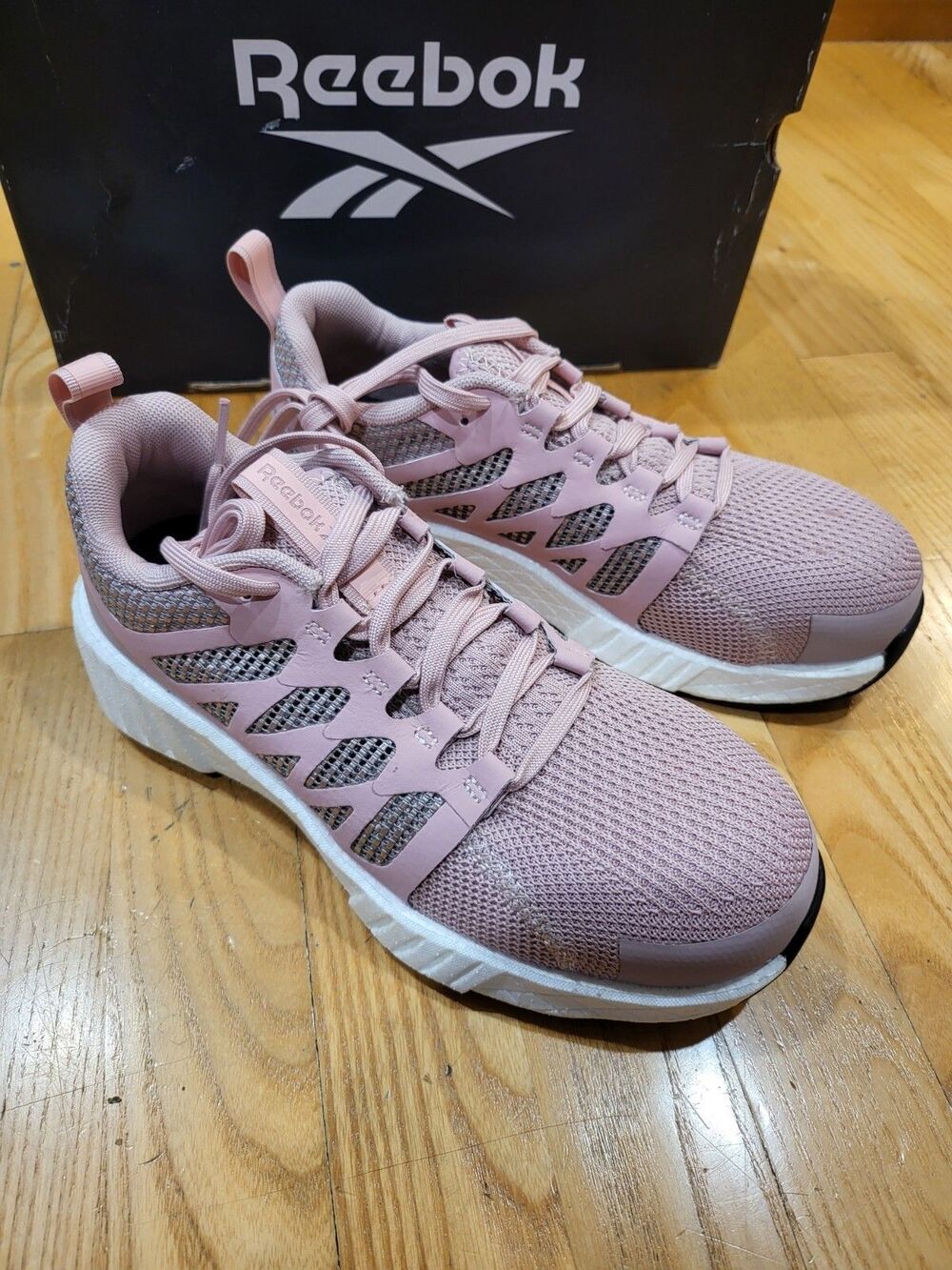 Reebok Work RB546 Fusion Flexweave Safety Toe Shoes Women’s Size 6 Pink